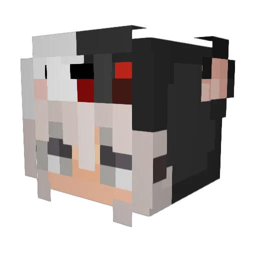 ItsLunarNight02 Minecraft avatar head, 3D render