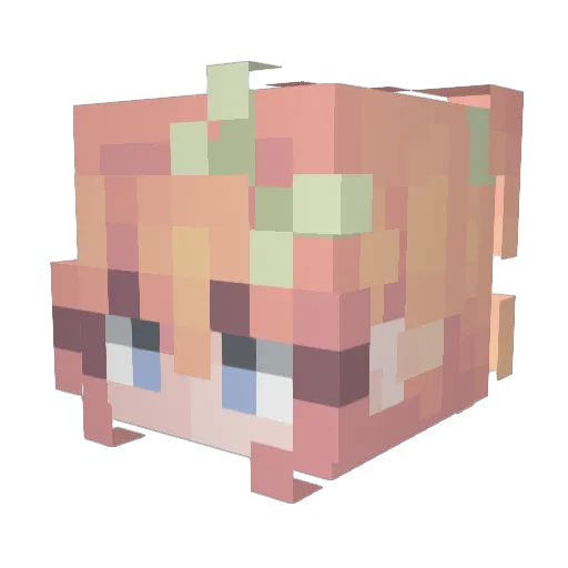 ItsLycah_ Minecraft avatar head, 3D render