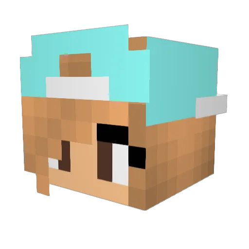 ItsMadisonx Minecraft avatar head, 3D render
