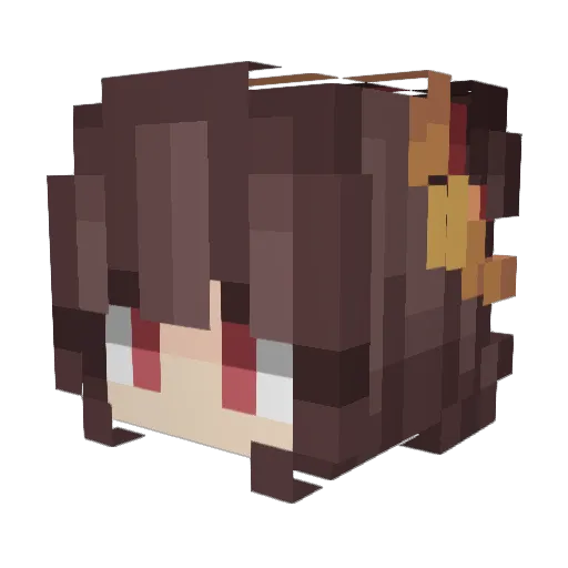 ItsMageMegumin Minecraft avatar head, 3D render