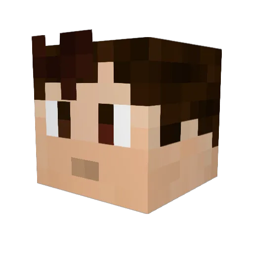 ItsManuX Minecraft avatar head, 3D render