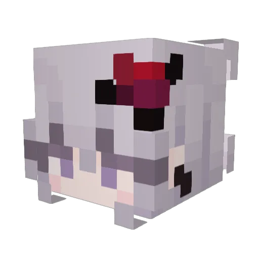 ItsMari Minecraft avatar head, 3D render