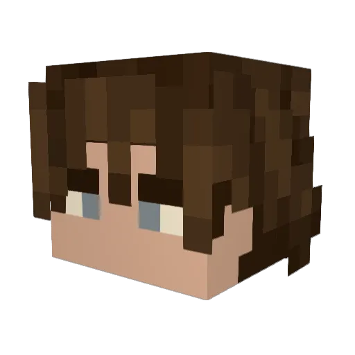 ItsMario Minecraft avatar head, 3D render
