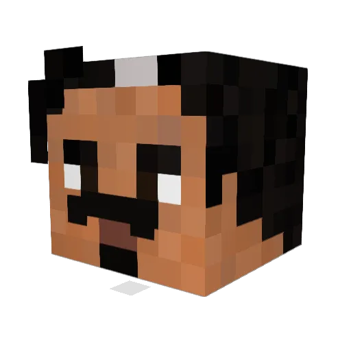 ItsMarits Minecraft avatar head, 3D render