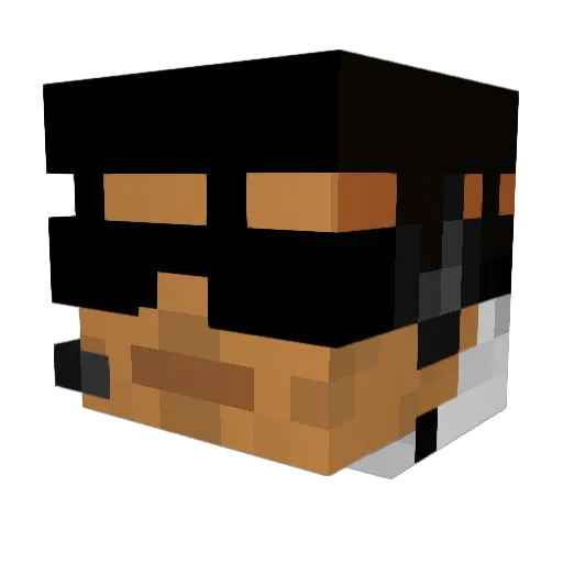 ItsMariusFaults Minecraft avatar head, 3D render