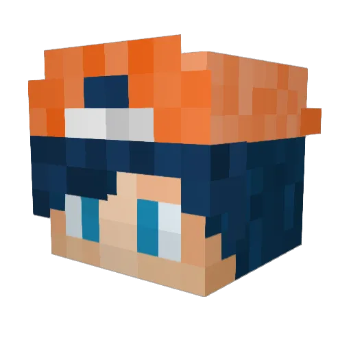 ItsMarkury Minecraft avatar head, 3D render