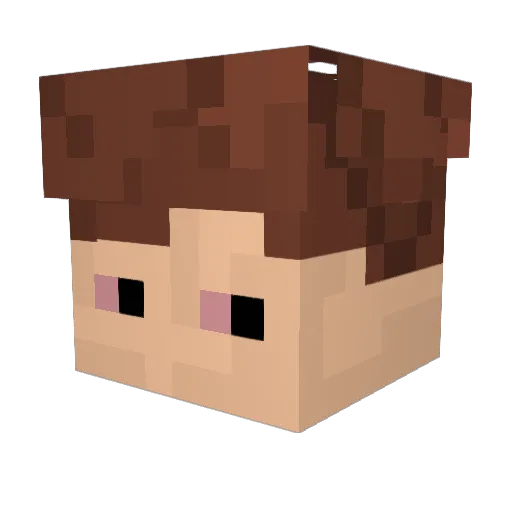 ItsMax_Hz Minecraft avatar head, 3D render
