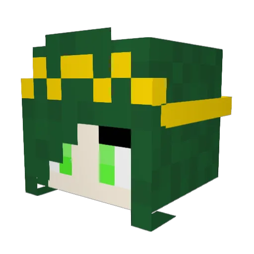ItsMeBiebs Minecraft avatar head, 3D render