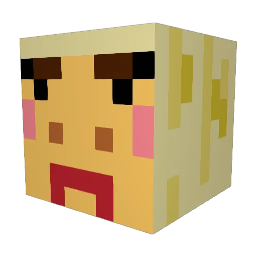 ItsMeBoki Minecraft avatar head, 3D render