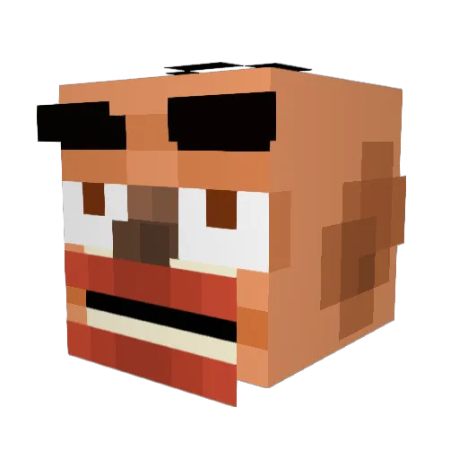 ItsMeEQ Minecraft avatar head, 3D render