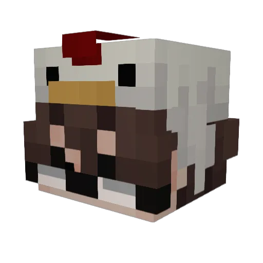 ItsMeGaba Minecraft avatar head, 3D render