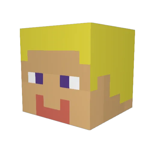 ItsMeKevvv Minecraft avatar head, 3D render