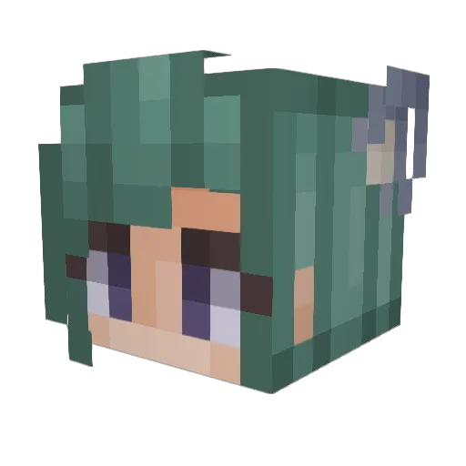 ItsMeLunicorn Minecraft avatar head, 3D render