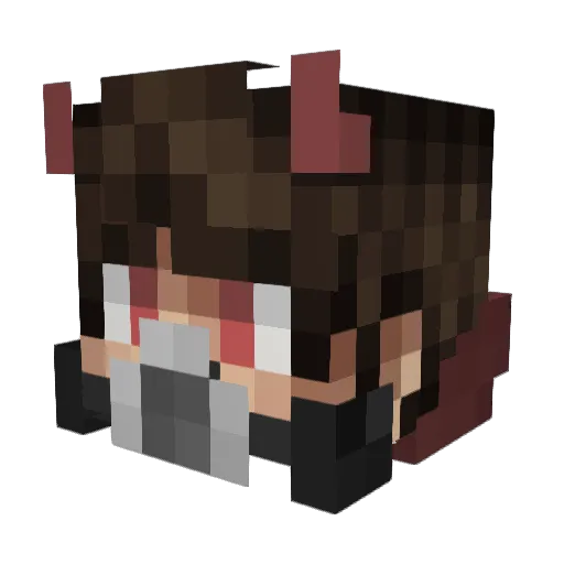 ItsMeMania Minecraft avatar head, 3D render