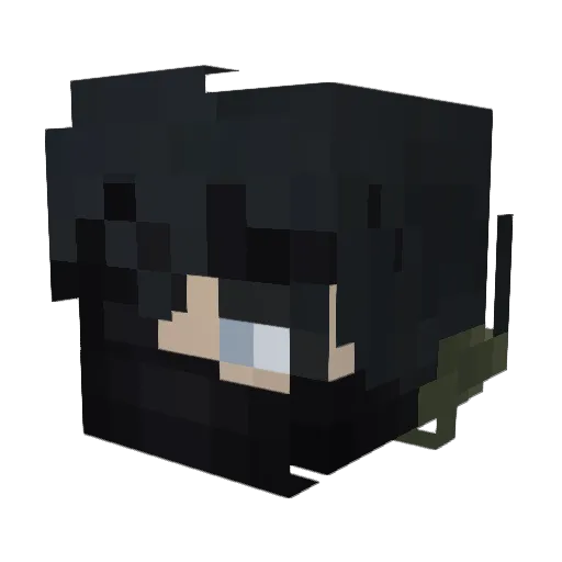 ItsMegBaybee Minecraft avatar head, 3D render