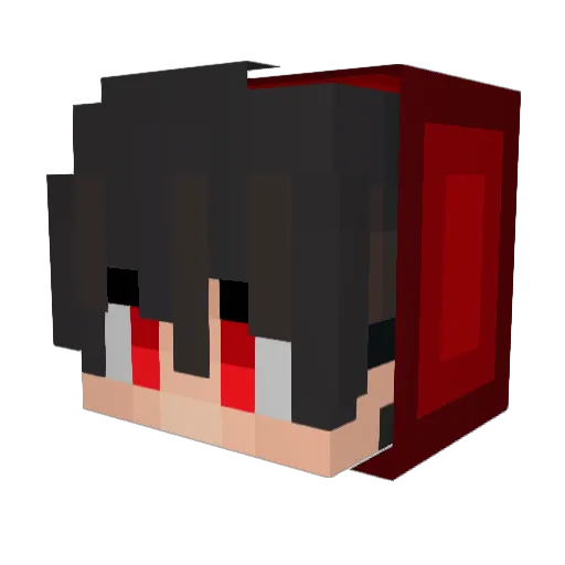 ItsMinecrafttee Minecraft avatar head, 3D render