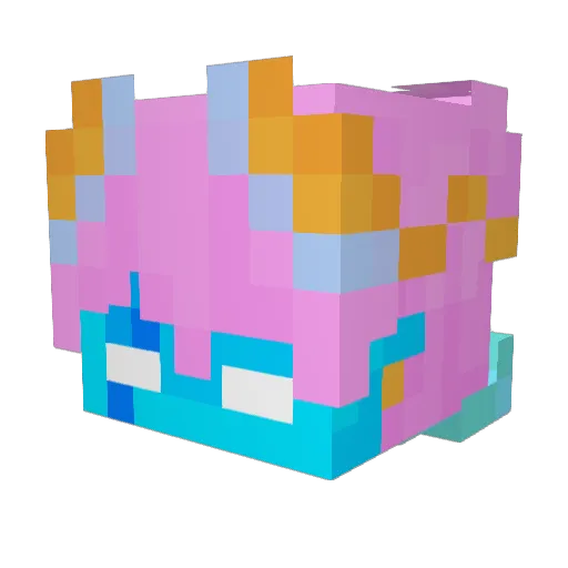 ItsMoloko Minecraft avatar head, 3D render