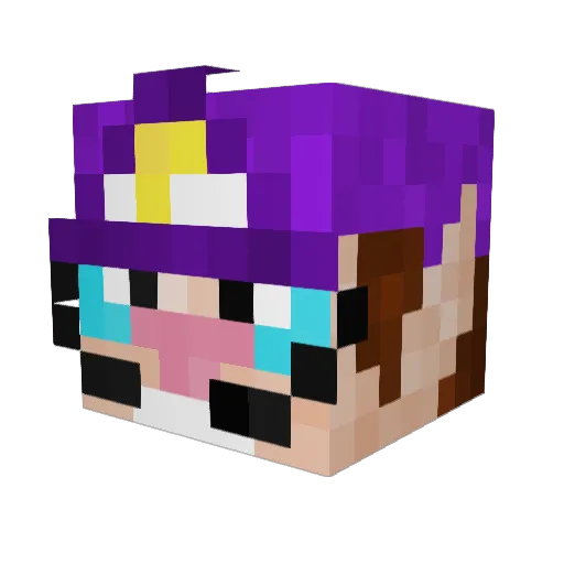 ItsMoustachio Minecraft avatar head, 3D render