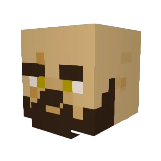 ItsMoxsy Minecraft avatar head, 3D render