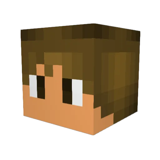 ItsMrRAK Minecraft avatar head, 3D render