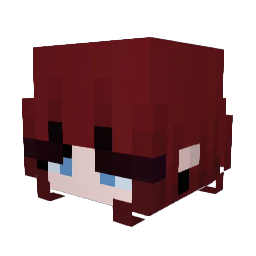 ItsMrWolves Minecraft avatar head, 3D render