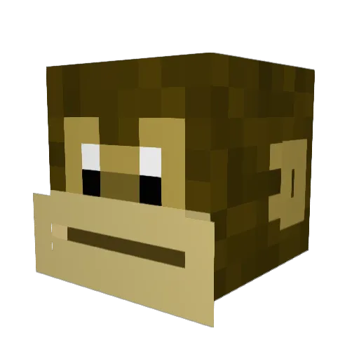 ItsMunke Minecraft avatar head, 3D render