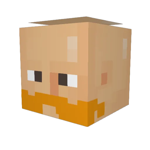 ItsNateDoge Minecraft avatar head, 3D render