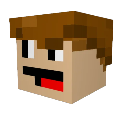 ItsNegula Minecraft avatar head, 3D render