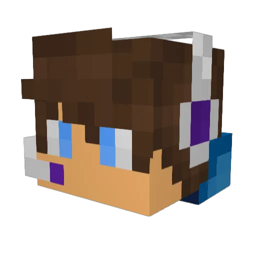 ItsNekoRx28 Minecraft avatar head, 3D render