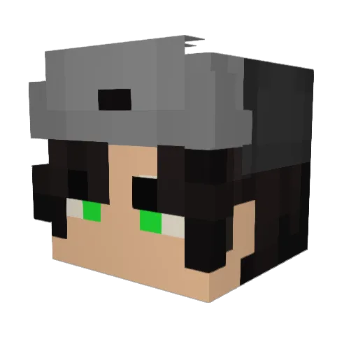ItsNess_ Minecraft avatar head, 3D render