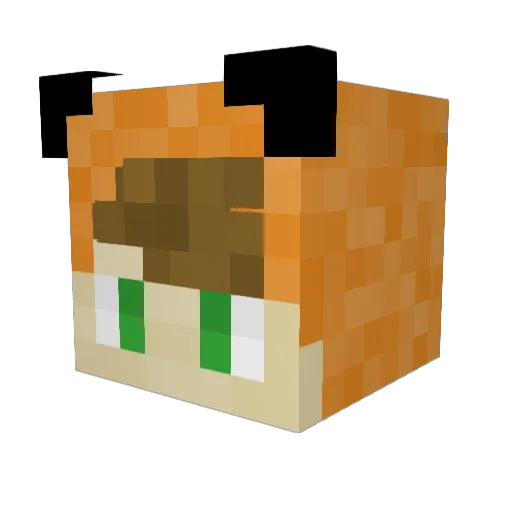 ItsNeverLand Minecraft avatar head, 3D render