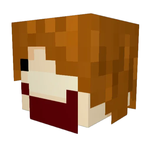 ItsNewTechno Minecraft avatar head, 3D render