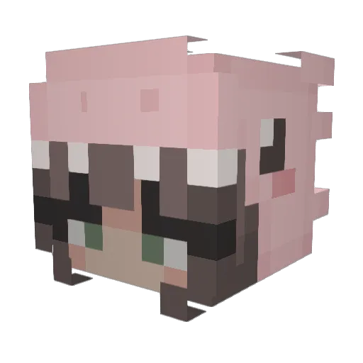 ItsNika_ Minecraft avatar head, 3D render