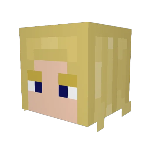 ItsNissa Minecraft avatar head, 3D render