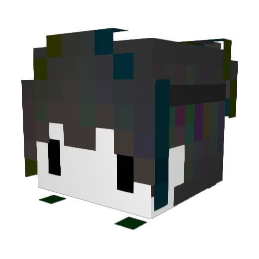 ItsNotChrome Minecraft avatar head, 3D render