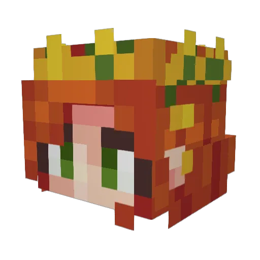 ItsNotEden Minecraft avatar head, 3D render