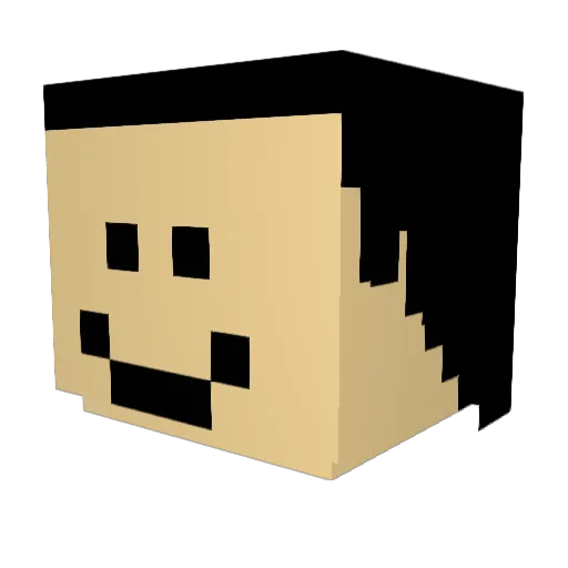 ItsNotFrankie Minecraft avatar head, 3D render