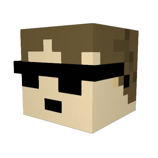ItsNotJordy Minecraft avatar head, 3D render