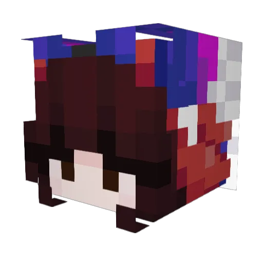 ItsNotKat Minecraft avatar head, 3D render