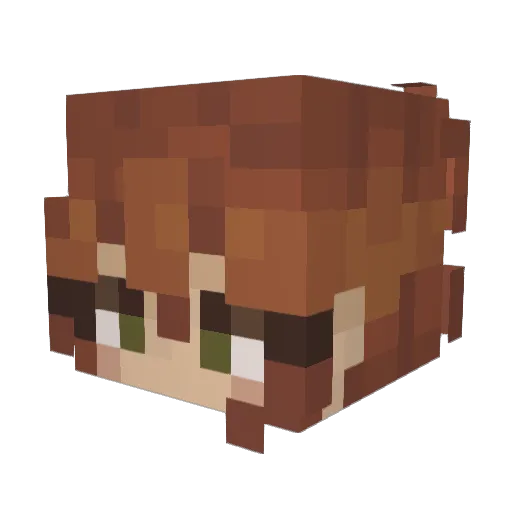ItsNotLahela Minecraft avatar head, 3D render