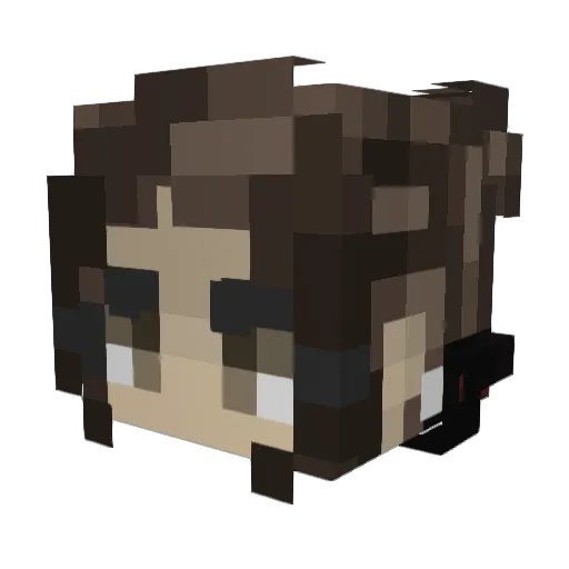 ItsNotTene Minecraft avatar head, 3D render