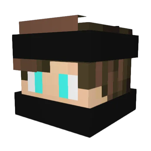 ItsNotsag Minecraft avatar head, 3D render