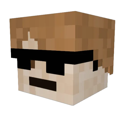 ItsNuttyy Minecraft avatar head, 3D render