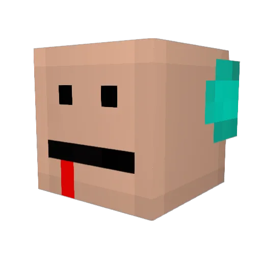 ItsOldGrandPa Minecraft avatar head, 3D render