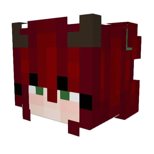 ItsOlga Minecraft avatar head, 3D render