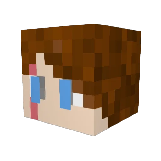 ItsPattie Minecraft avatar head, 3D render