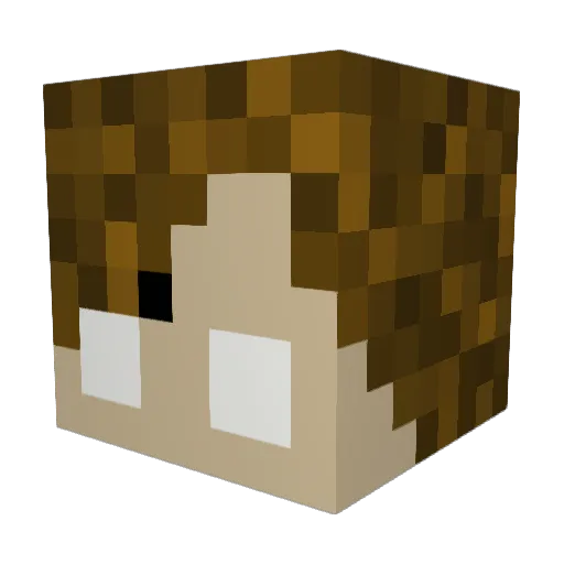 ItsPegit Minecraft avatar head, 3D render