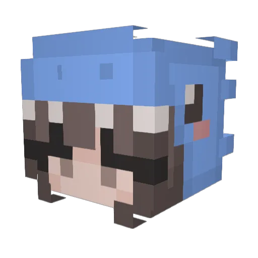 ItsPetro Minecraft avatar head, 3D render