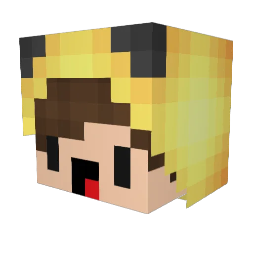 ItsPikaDay Minecraft avatar head, 3D render