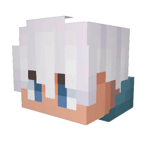 ItsPipox Minecraft avatar head, 3D render
